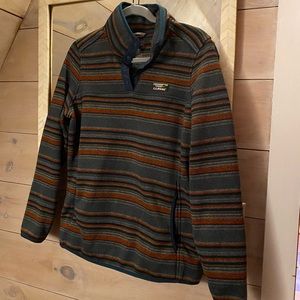 L. L. Bean fleece/knit 1/4 snap pullover, women’s